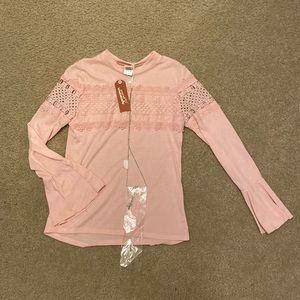 New Arizona Jeans Co Girls Shirt Size 14 /necklace
